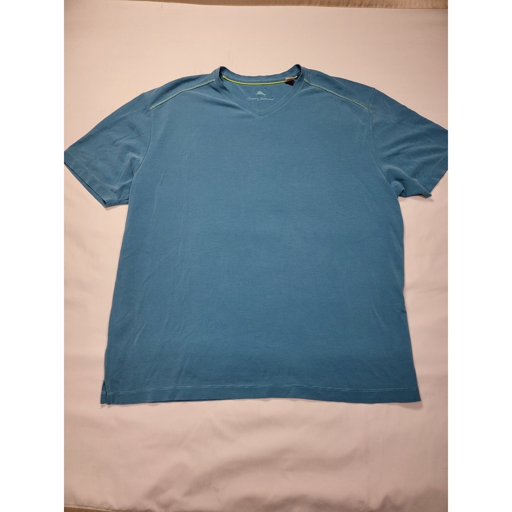 Tommy Bahama Mens 3XL Blue Bali Skyline V-Neck T-Shirt T210955 Modal Blend